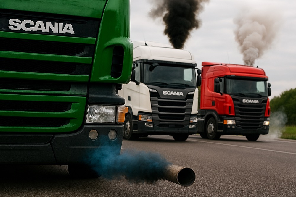 دلیل دود سفید، دود سیاه و دود آبی در کامیون اسکانیا و زمان بروز هرکدام در موتور اسکانیا